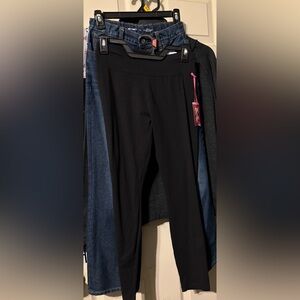 Old Navy Dark Denim Jeans/ Justice leggings